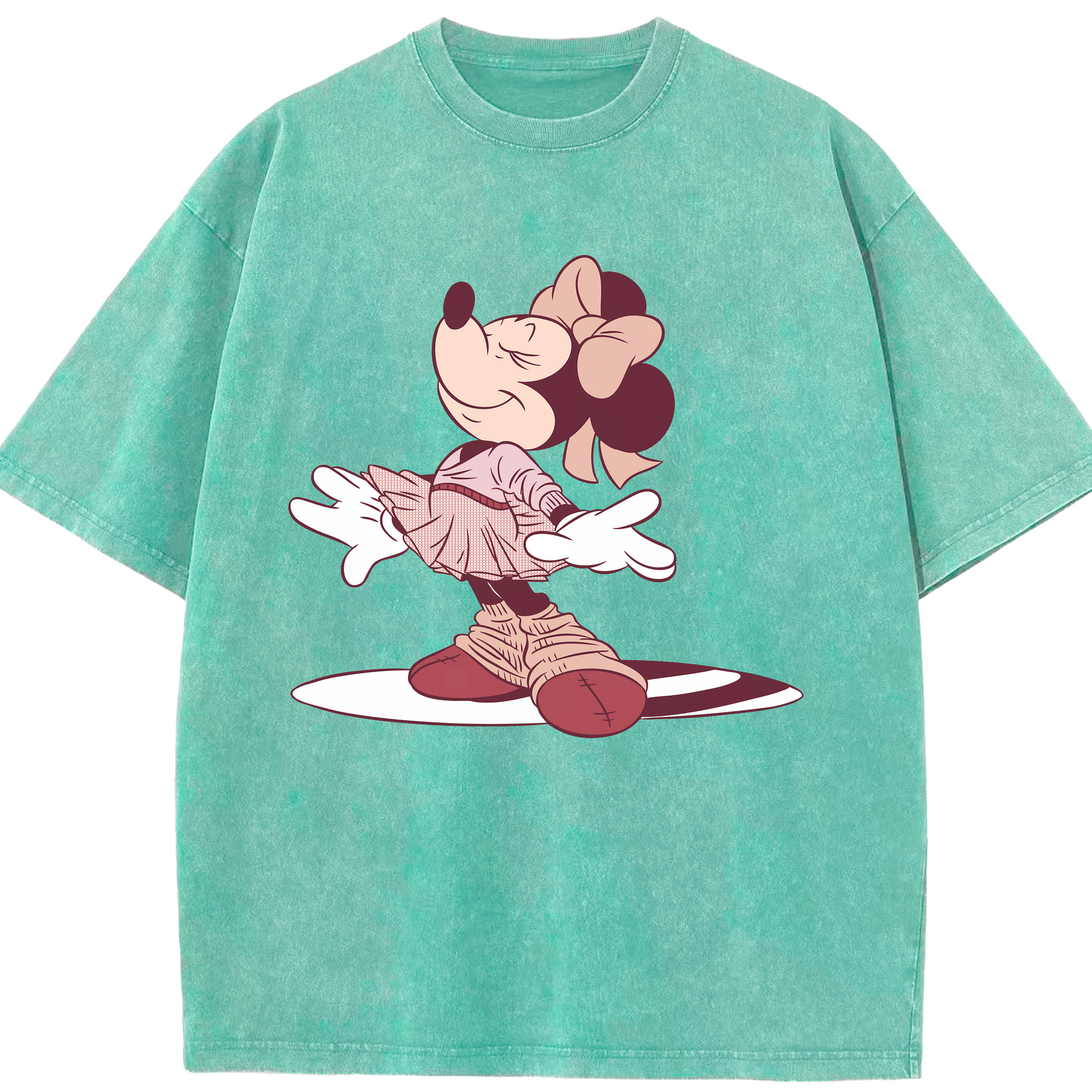 （画像用） ミッキーマウス Mickey Mouse 綿100% ヴィンテージ風 半袖Tシャツ（フロントプリント）